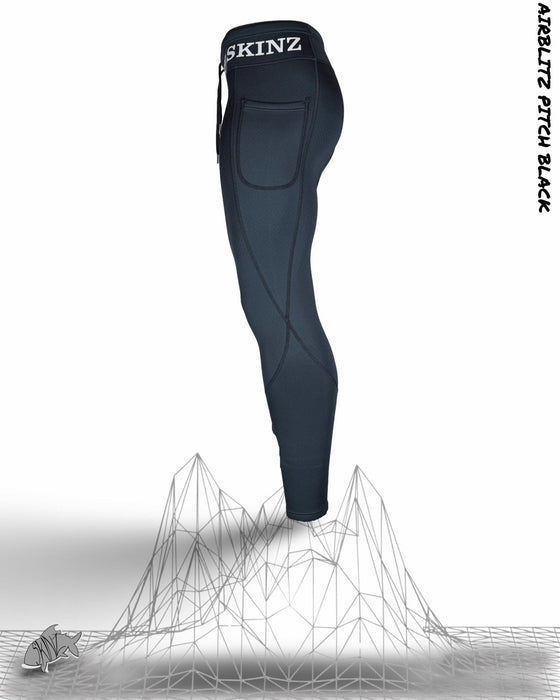 AIRBLITZ Pitch Black Perforated Neoprene Leggings - Unisex