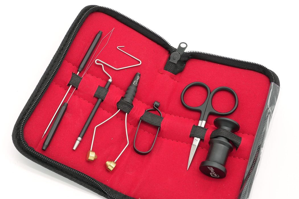 Precision Fly Tying Tool Kit with Zippered Case (Moonlit)
