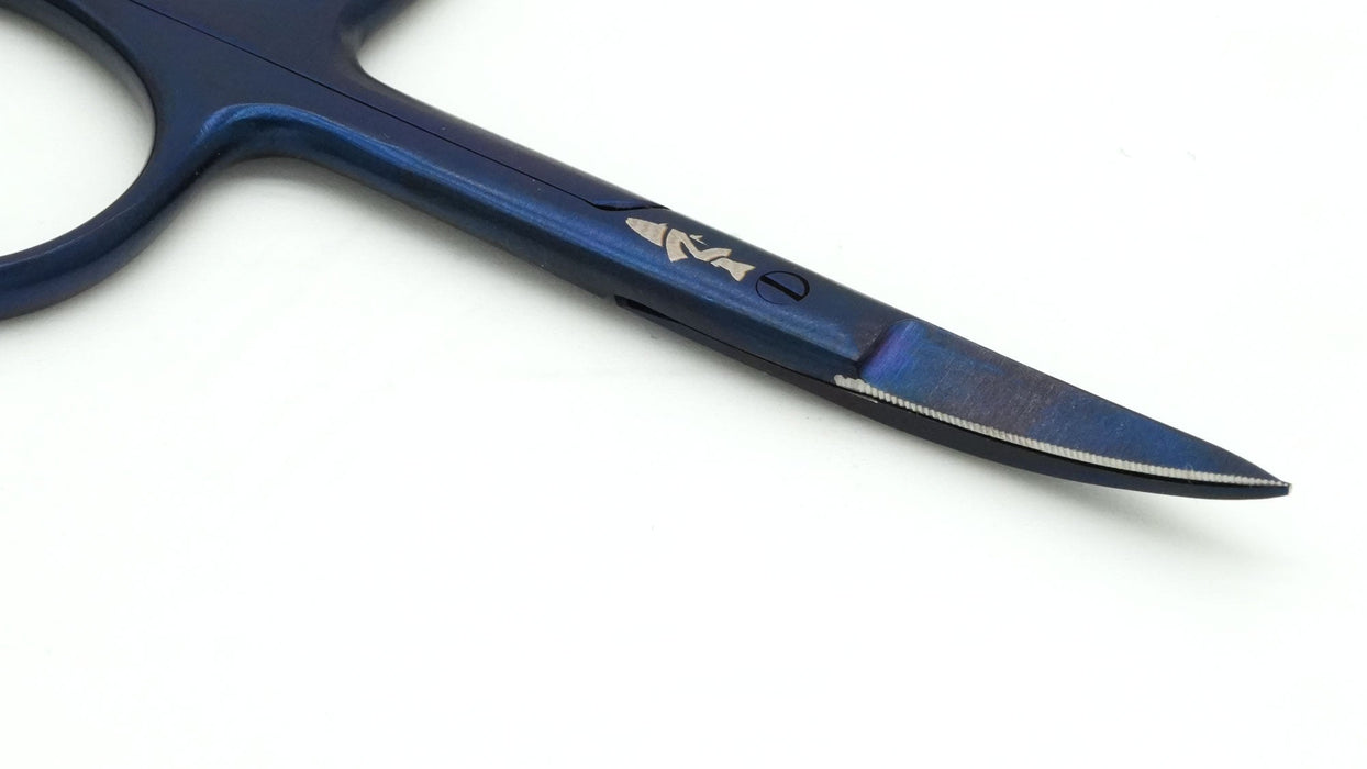 NIRVANA RAZOR Scissors with Tungsten Carbide Micro-Serrated Edge (Purple) 4 inch