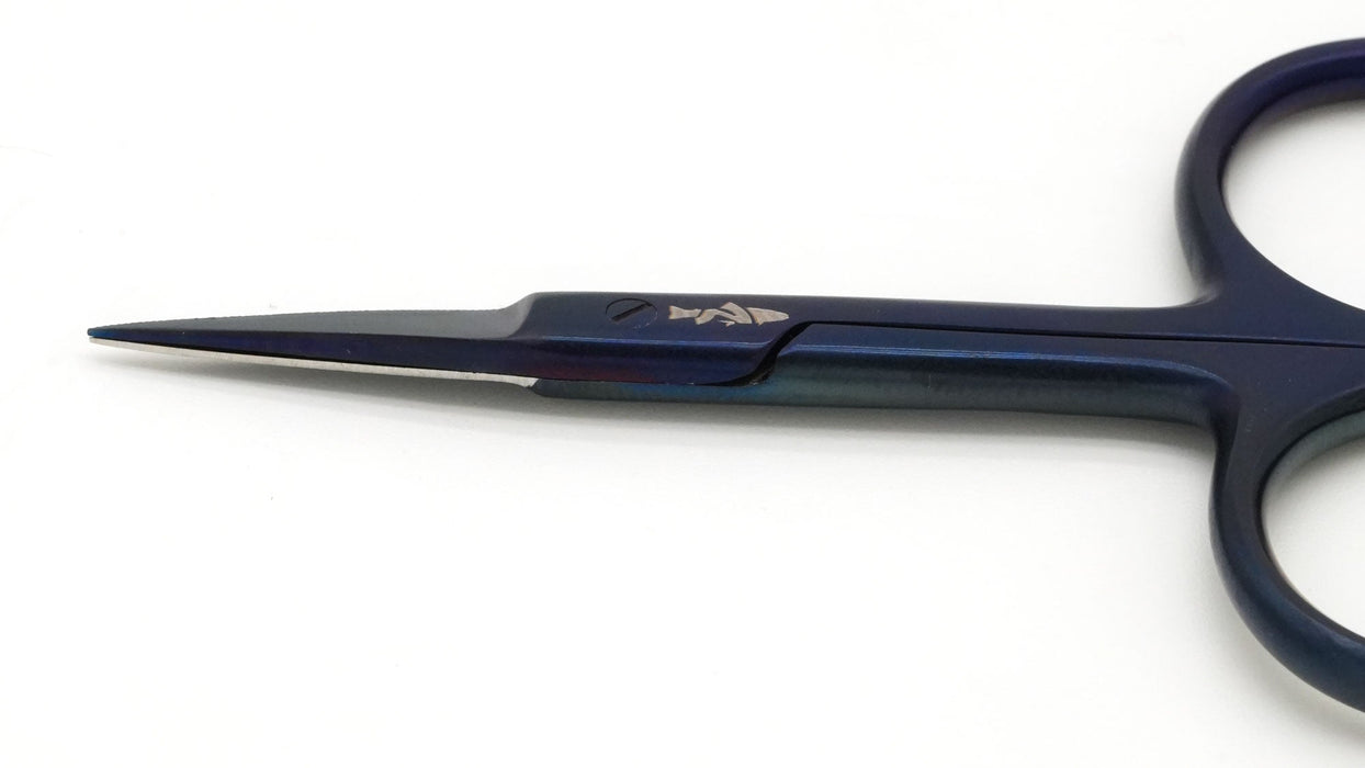 NIRVANA RAZOR Scissors with Tungsten Carbide Micro-Serrated Edge (Purple) 4 inch