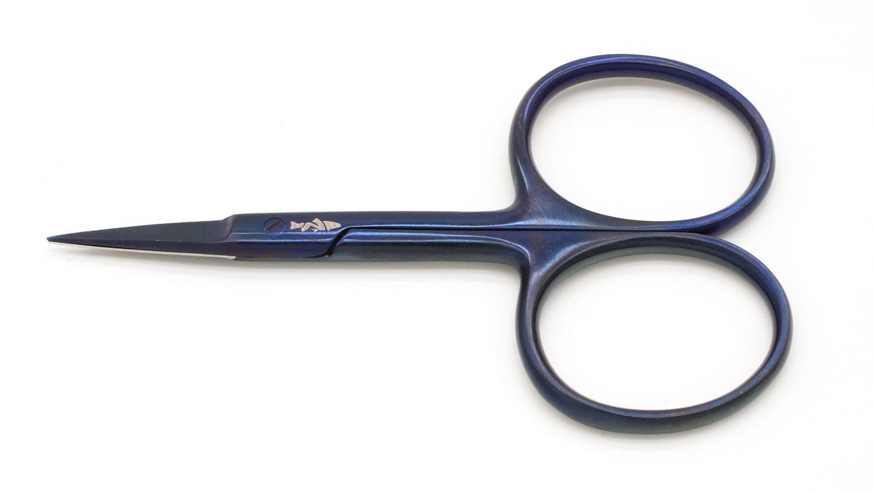 NIRVANA RAZOR Scissors with Tungsten Carbide Micro-Serrated Edge (Purple) 4 inch