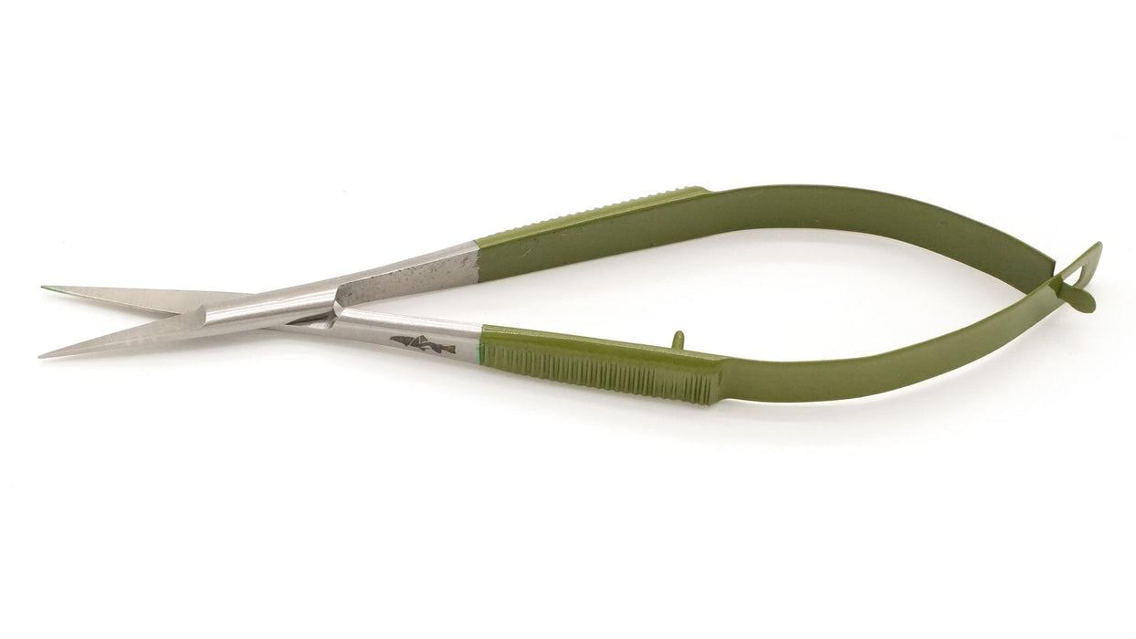 NIRVANA Spring Scissors (olive) 4.5 inch