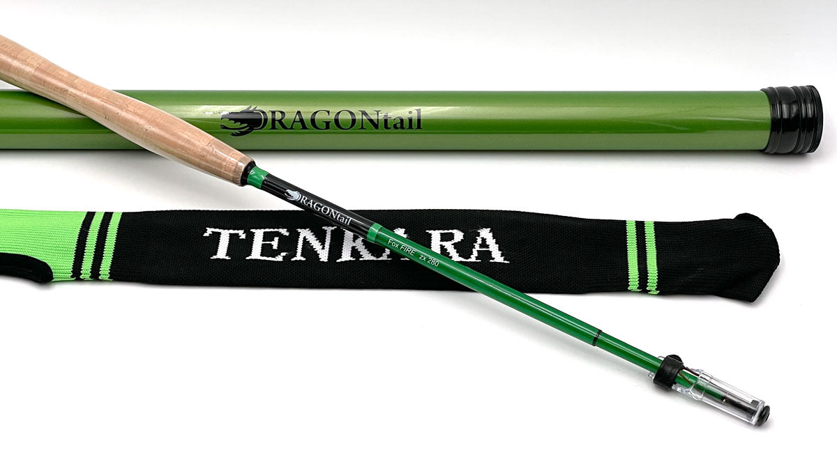 USED Refurbished - FoxFIRE Green Tenkara Rod with Hard Case & Sock