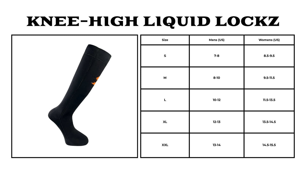 Backcountry Skinz Neoprene Waterproof Knee High Liquid Lockz Socks