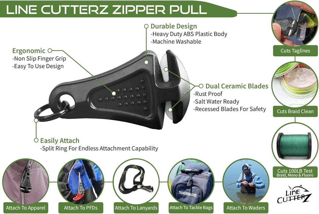 Line Cutterz Ceramic Blade Zipper Pull