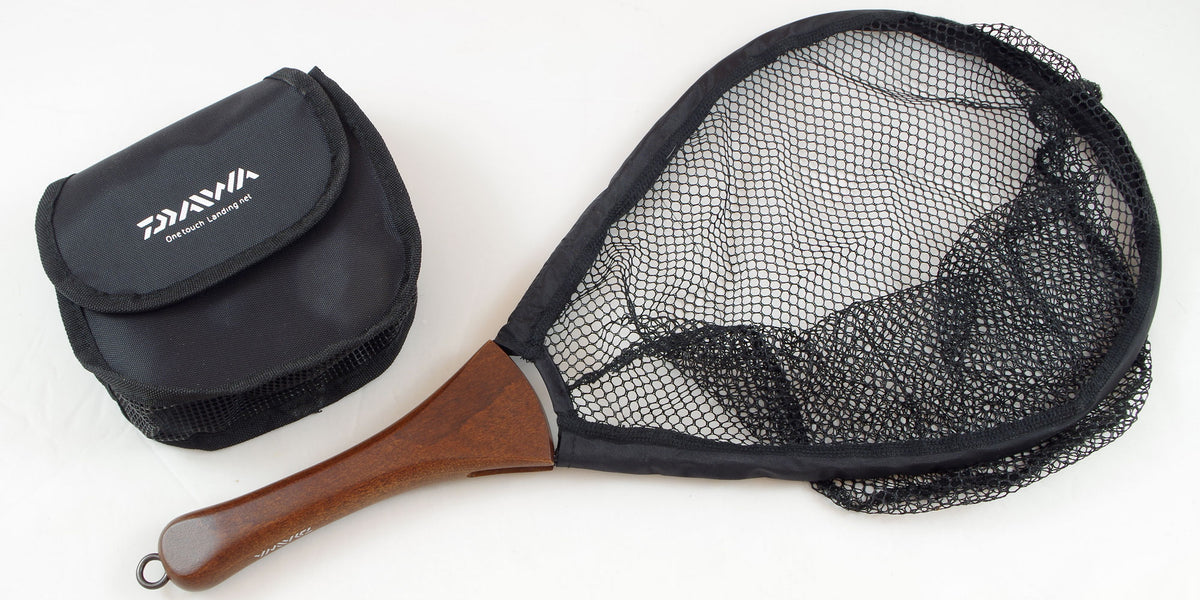 drudge fishing net DAIWA Folding Net Wood Handle — DRAGONtail Tenkara
