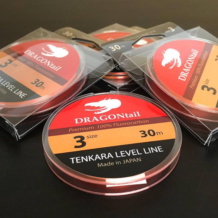 DRAGONtail Basic Tenkara Level Line Starter Kit – Met 30m Lijn, Line Holders, Vliegen En Tippet