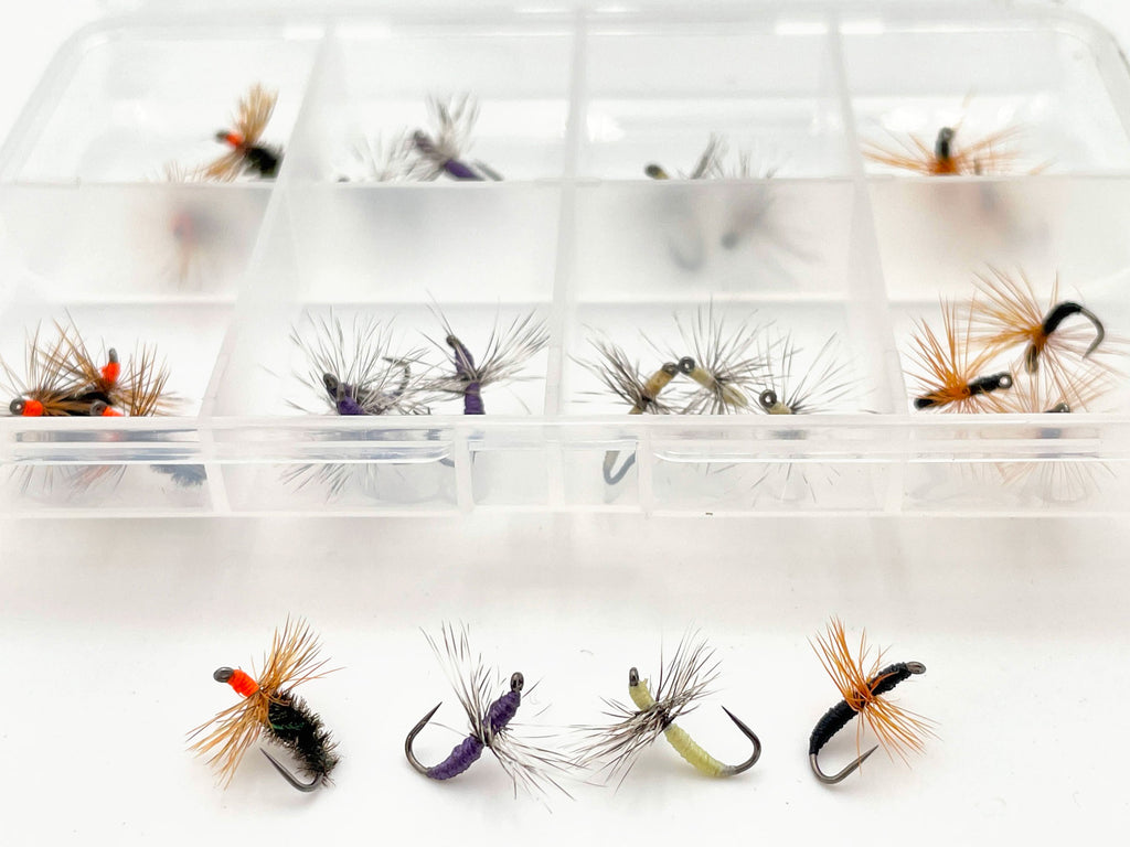 Set 24 Mosche Tenkara Kebari – Preferite Da Brent – Con Scatola Inclusa (Misure 10,12,14)