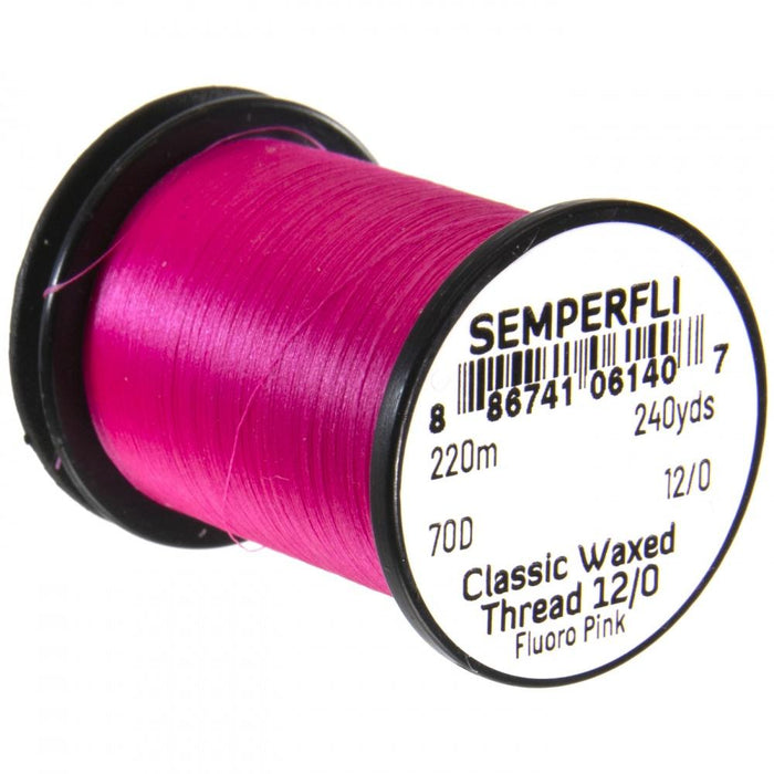 Semperfli Classic Waxed Thread Fluoro Pink / 6/0