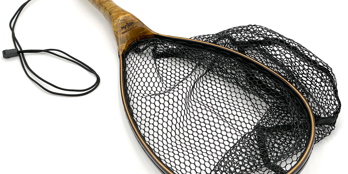 0.90 mmtwine fishing net NIRVANA Wooden Small Stream Net — DRAGONtail Tenkara