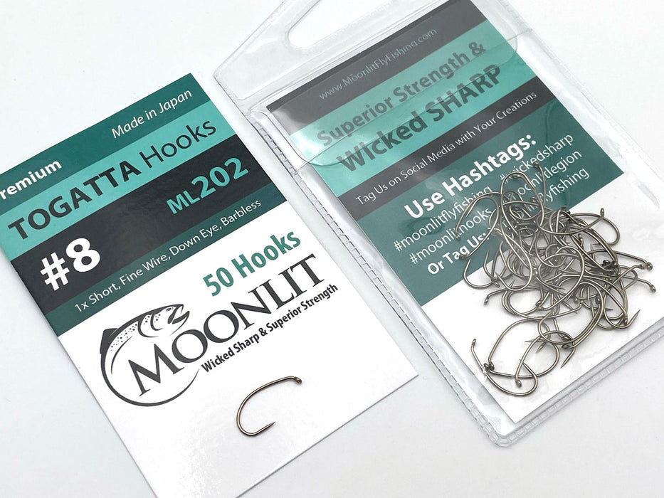 Moonlit TOGATTA ML202 Premium Barbless Hook (50 pack)